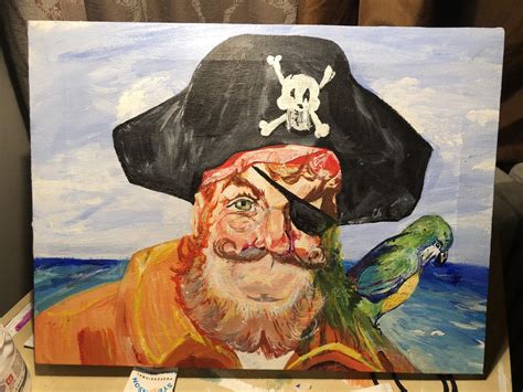 spongebob pirate painting